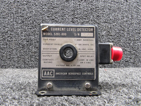 American Aerospace S201-800 American Aerospace Controls DC Current Lever Detector (28V, 1A)