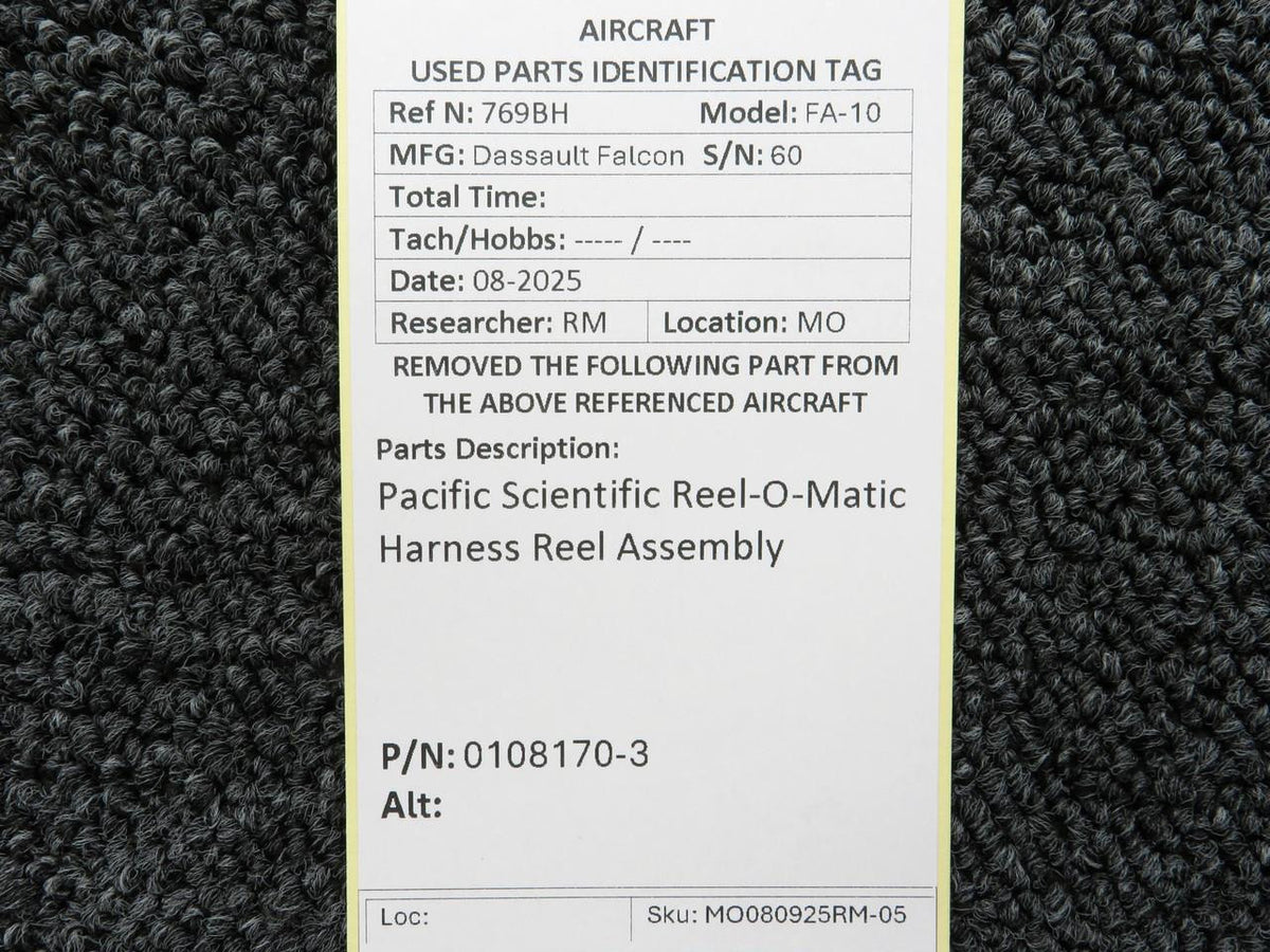 Pacific Scientific 0108170-3 Pacific Scientific Reel-O-Matic Harness Reel Assembly