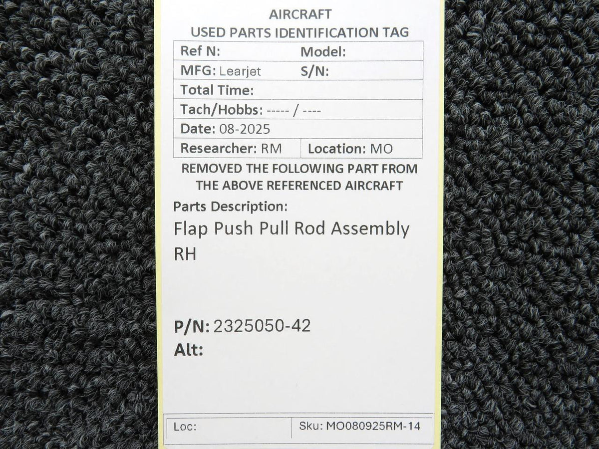 LearJet 2325050-42 Learjet Flap Push Pull Rod Assembly RH