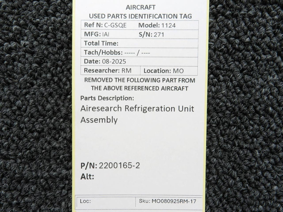 Airesearch 2200165-2 Airesearch Refrigeration Unit Assembly