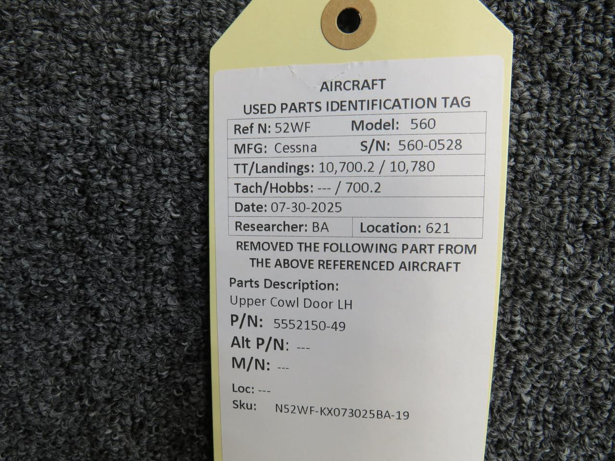 Cessna Citation 5552150-49 Cessna Citation 560 Upper Cowl Door LH