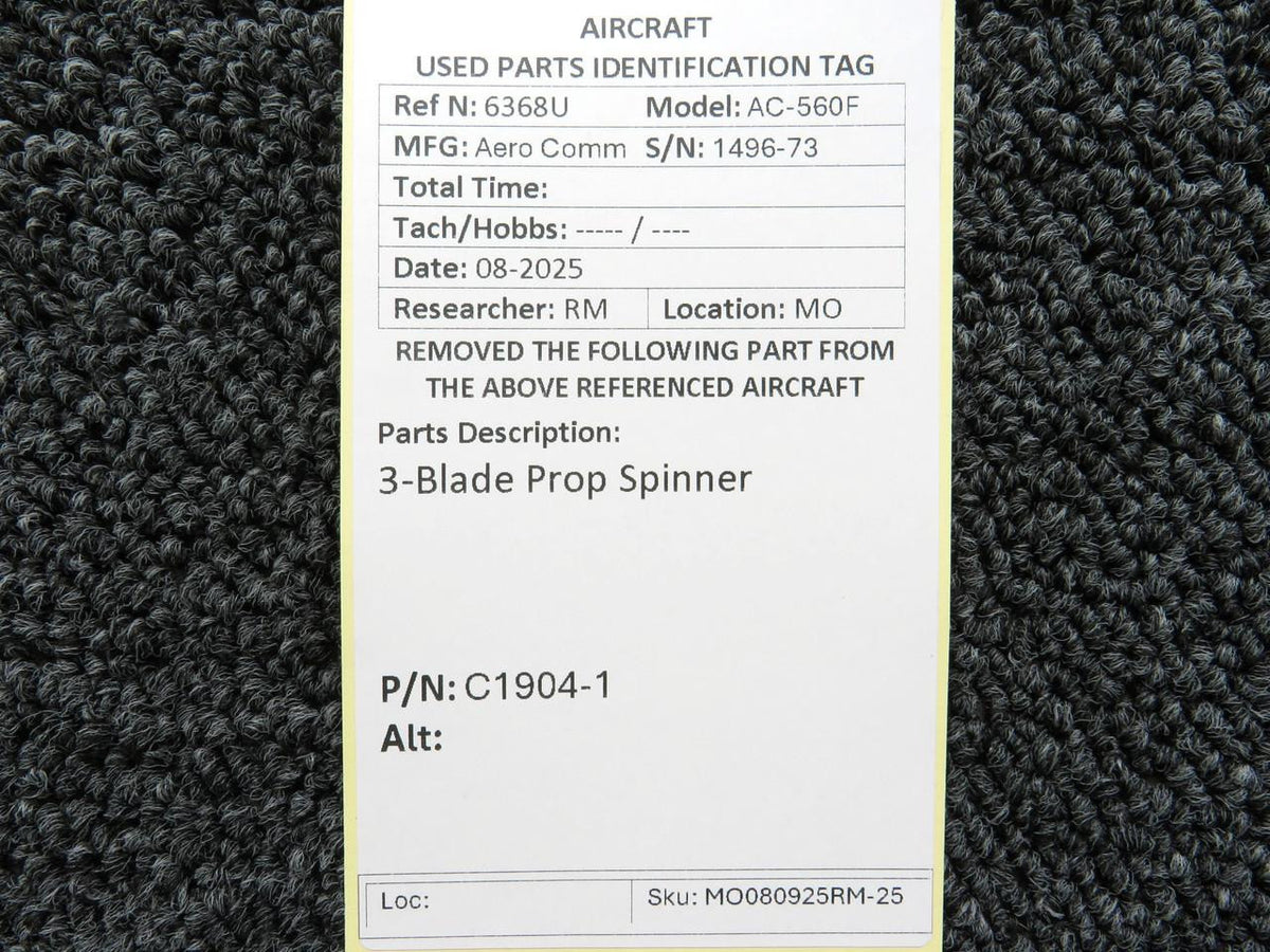 Aero Commander C1904-1 Aero Commander AC-560F 3-Blade Prop Spinner