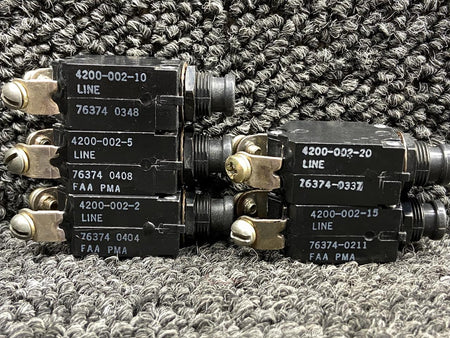 Mechanical Products 4200-002 Series Mechanical Products Push to Reset Circuit Breaker Set