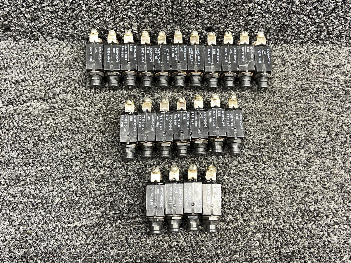 Mechanical Products 4200-002 Series Mechanical Products Push to Reset Circuit Breaker Set