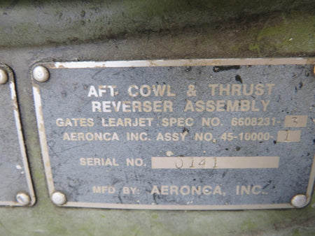 Aeronca 45-10000-1 (Alt: 6608231-3) Aeronca Aft Cowl & Thrust Reverser Assembly LH