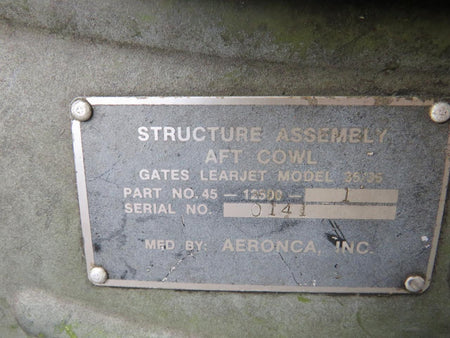 Aeronca 45-10000-1 (Alt: 6608231-3) Aeronca Aft Cowl & Thrust Reverser Assembly LH