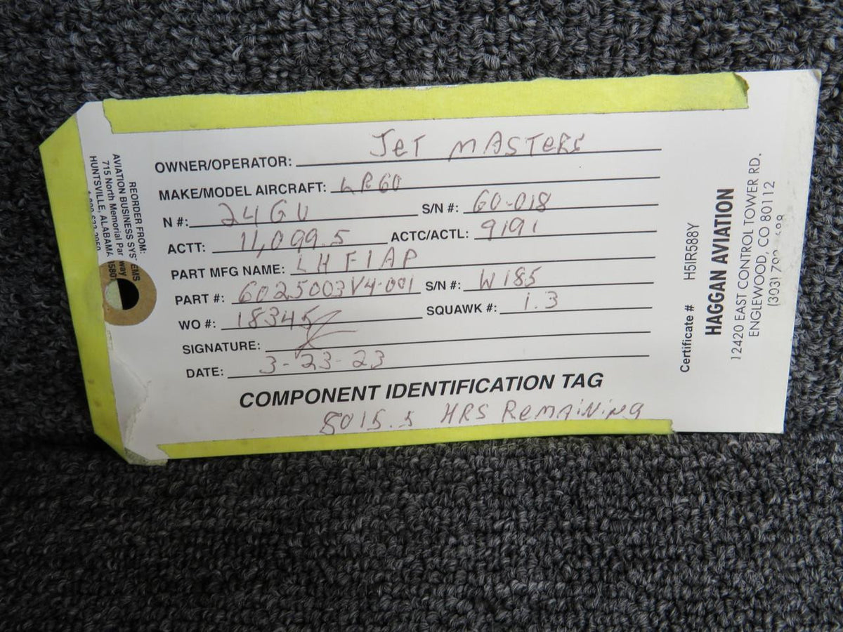 LearJet 6025003V4-001 Learjet Flap Assembly LH
