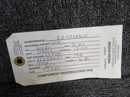 LearJet 2625010-37 Learjet Flap Assembly LH (Damaged)