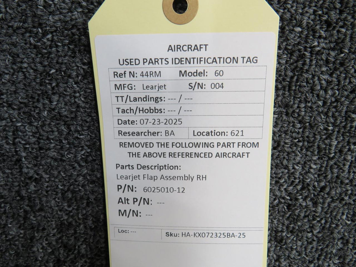 LearJet 6025010-12 Learjet Flap Assembly RH