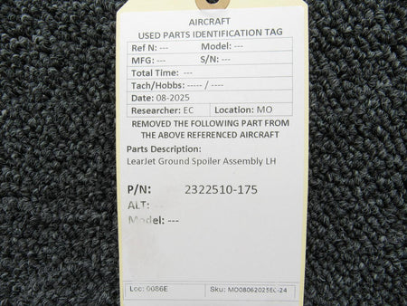 LearJet 2322510-175 LearJet Ground Spoiler Assembly LH