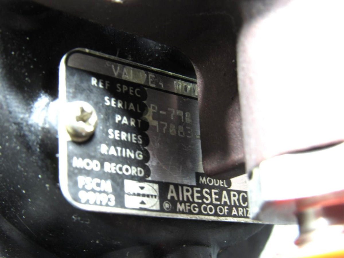 Airesearch 178836-1-1 IAI 1124 AireSearch Shutoff Valve Assembly