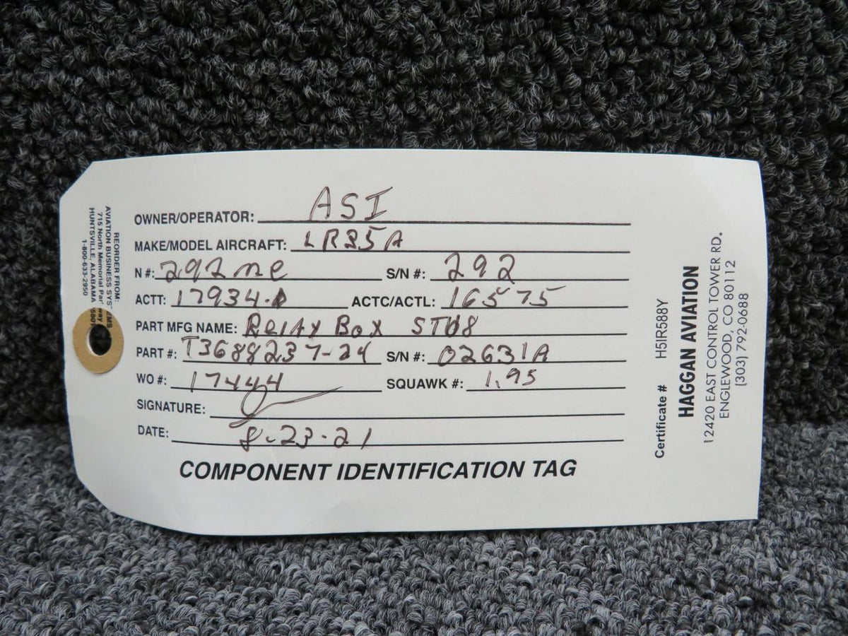 LearJet T3688237-24 LearJet Relay Box STU8