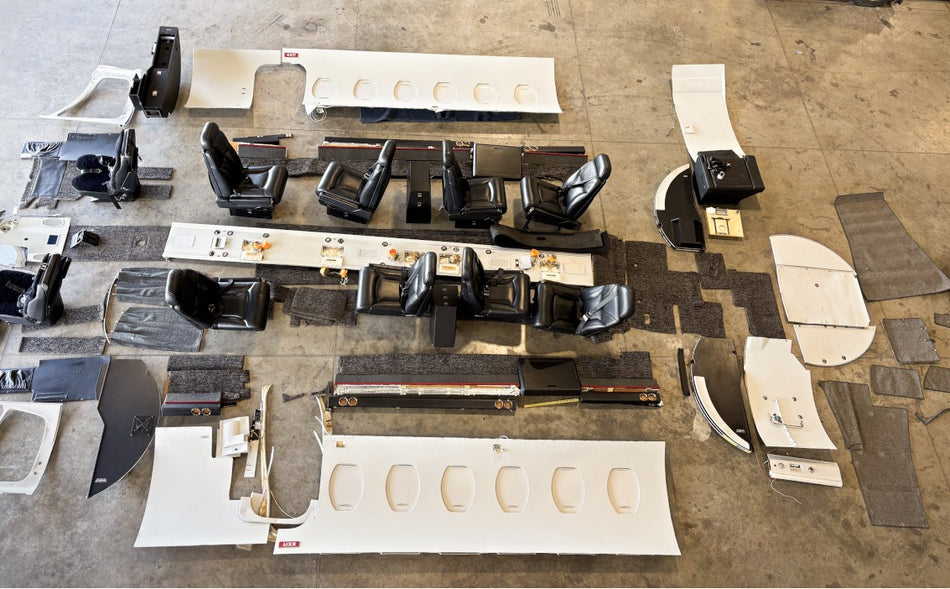 Cessna Citation 560 V Interior Set with Seats, Headliner, and Accessories