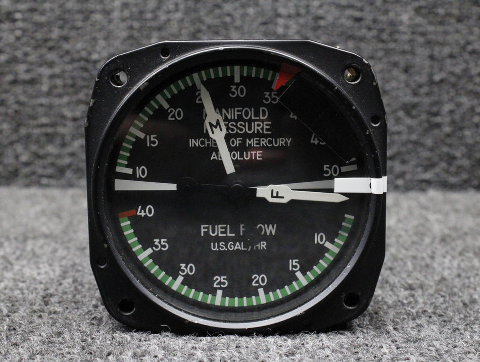 6533-1 United Dual Manifold Pressure and Fuel Flow Indicator (Code: H.130) (28V)