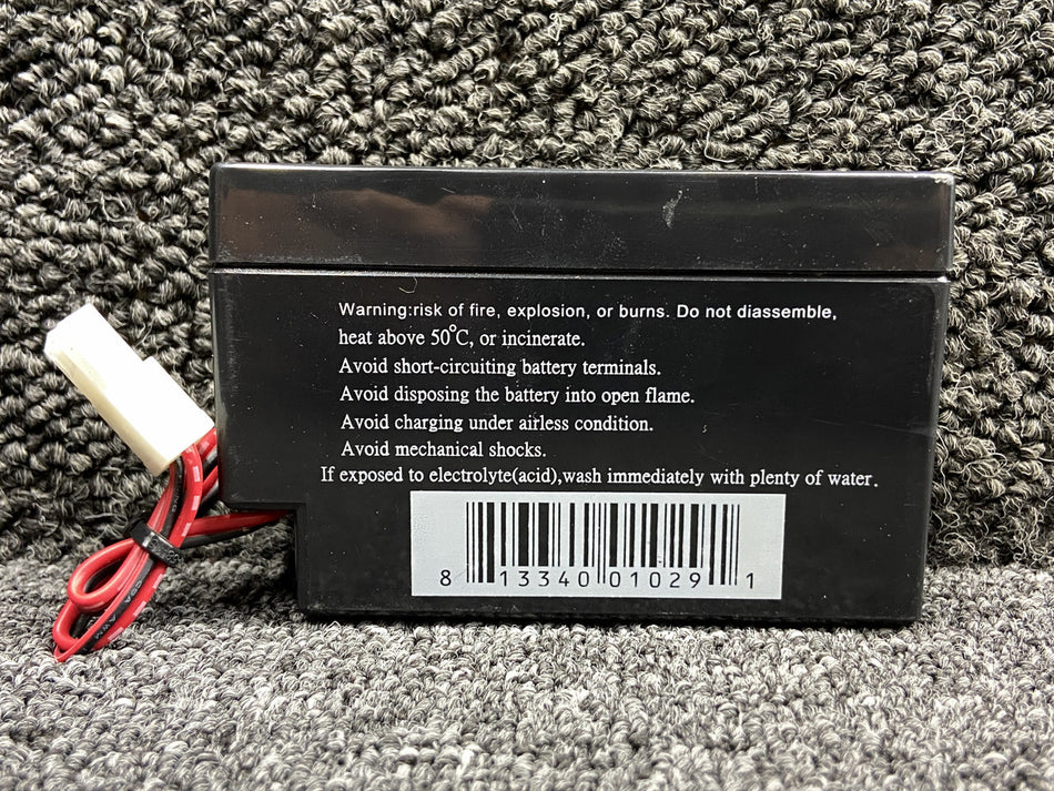 PS-1208WL Power Sonic Rechargeable Battery Assembly (12V, 0.8 Amp. Hr)