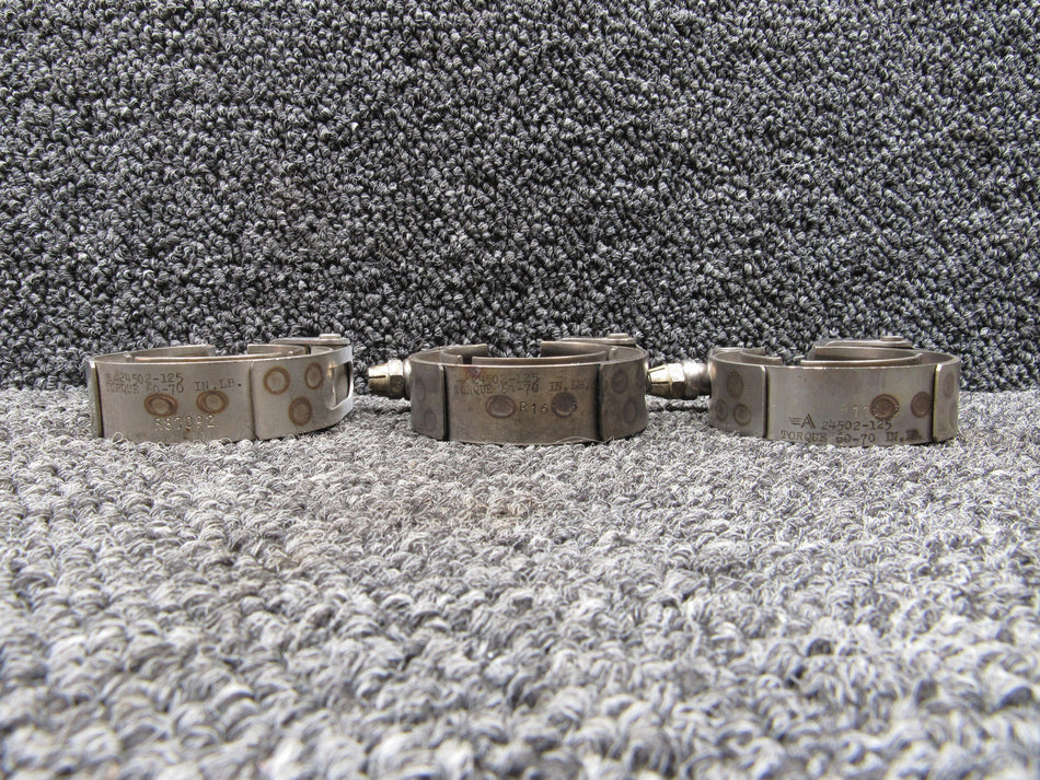 24502-125 Aircraft Coupling Clamp Assembly (Set of 3)