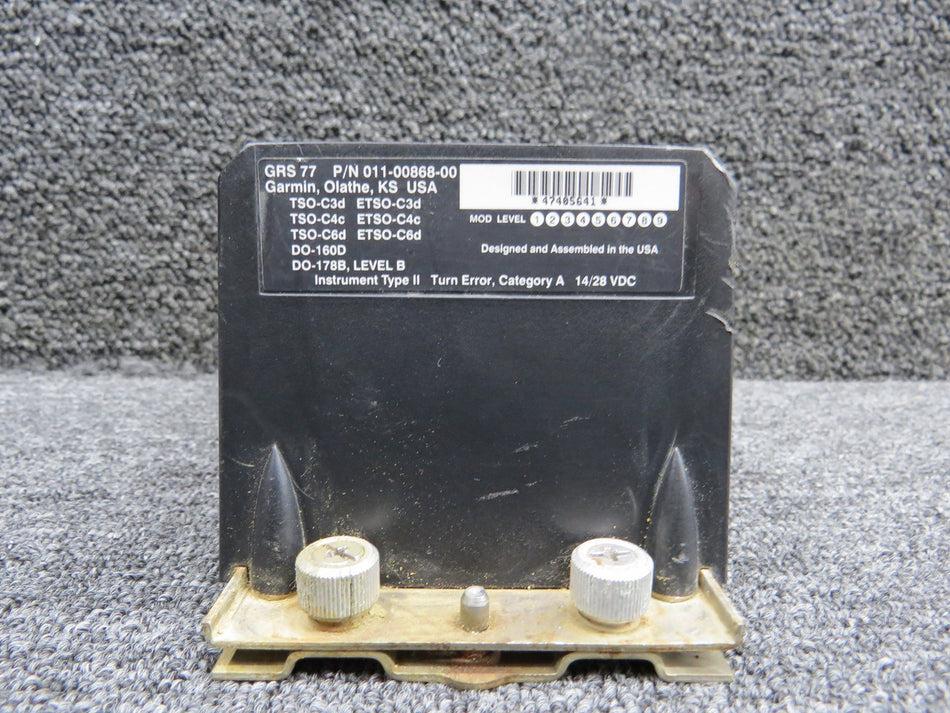 011-00868-00 Garmin GRS-77 Altitude Heading Reference Unit (Volts: 14 or 28)