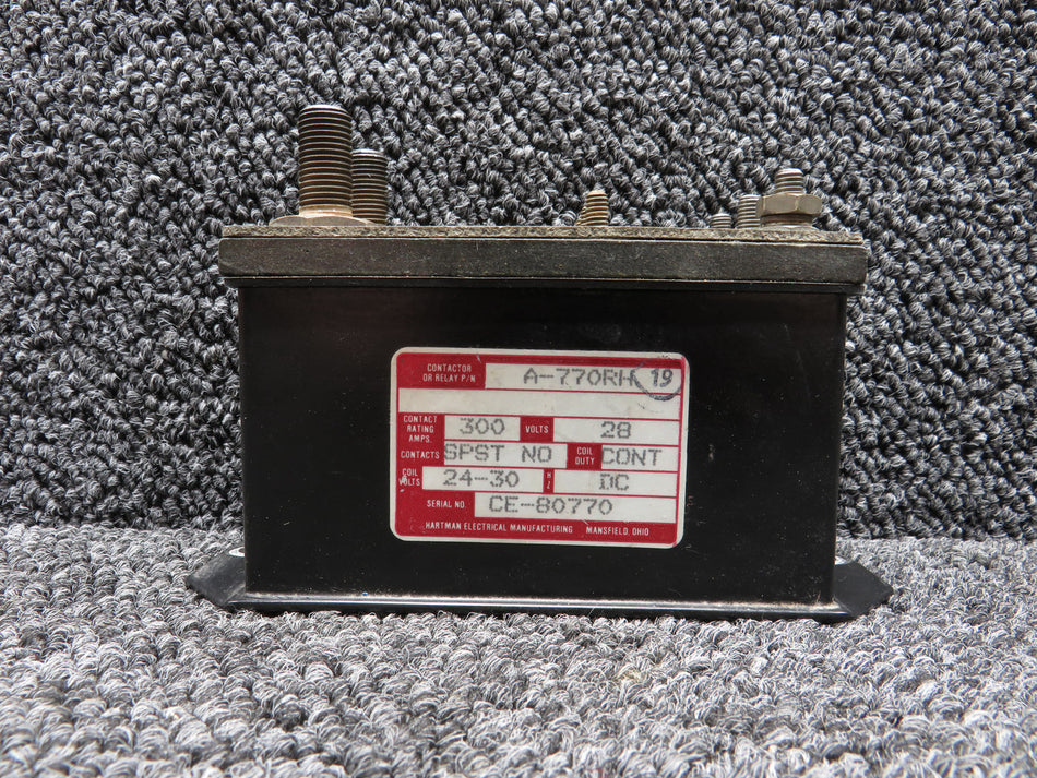 A-770RH Hartman Electric Contactor (Volts: 28, Amps: 300)