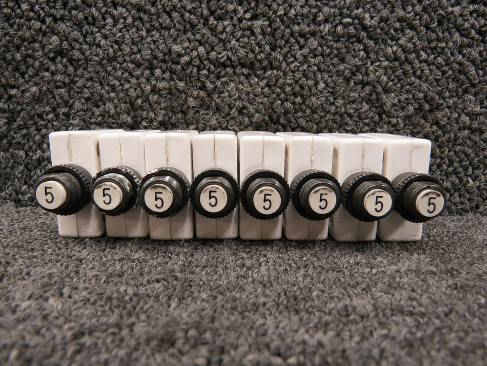 S-1360-5L Mechanical Products Push Circuit Breaker Set of 8 (Amps: 5)