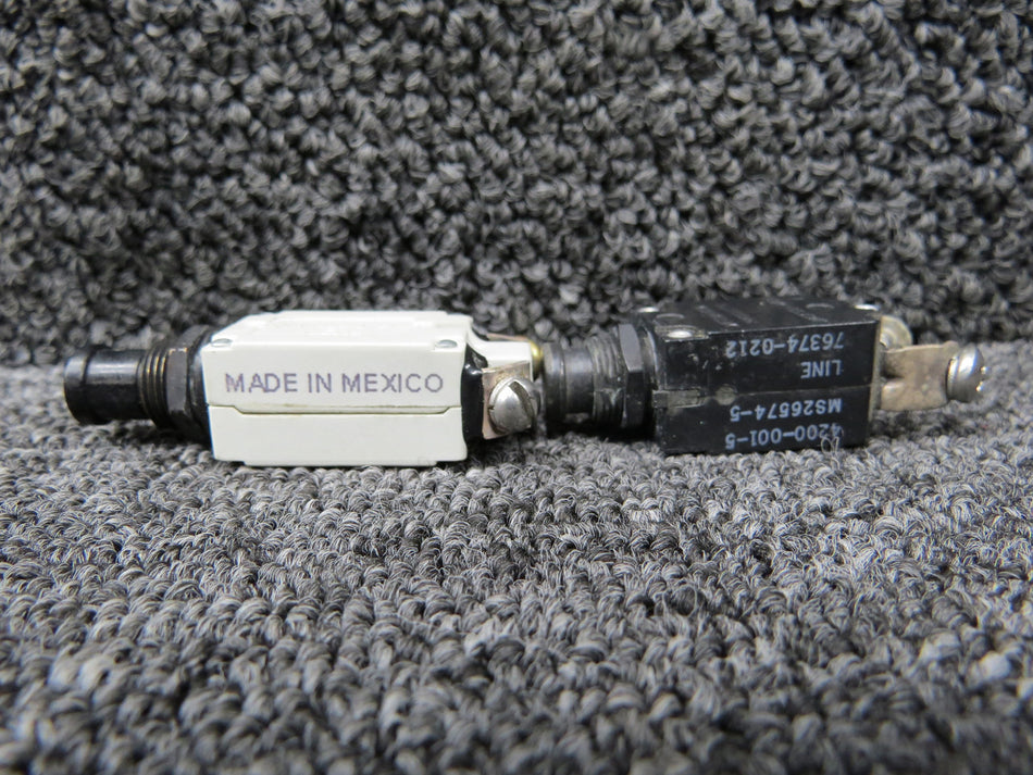4200-001-5, 7277-5-5 Mechanical-Klixon Circuit Breaker Switch Set of 2 (Amps: 5)