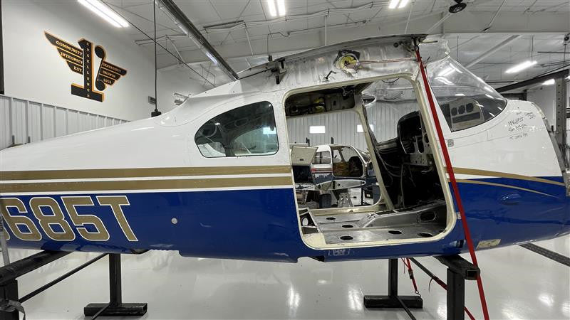Cessna 210 Fuselage with Bill of Sale, Data Tag, Airworthiness, and Logs
