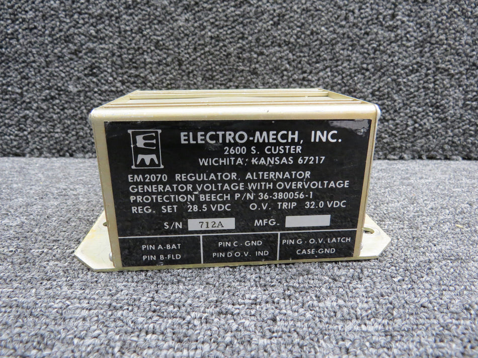 EM2070 (Alt: 36-380056-1) Electro-Mech Alternator Voltage Regulator (V: 28.5)