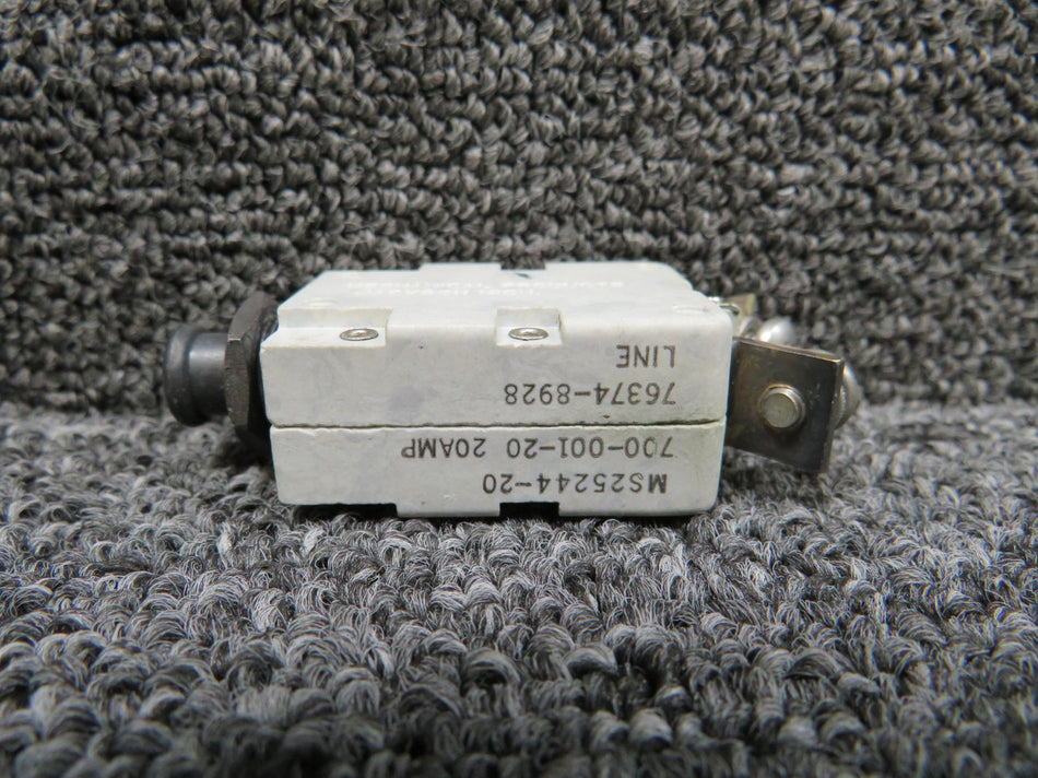700-001-20 (Alt: MS25244-20) Mechanical Products Circuit Breaker (20 Amps)