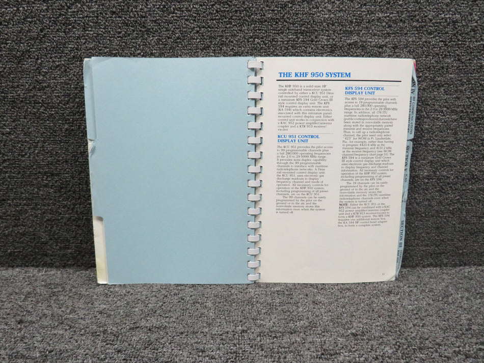 006-08343-0002 Allied-Signal 1991 KHF-950 Pilots Guide and Directory