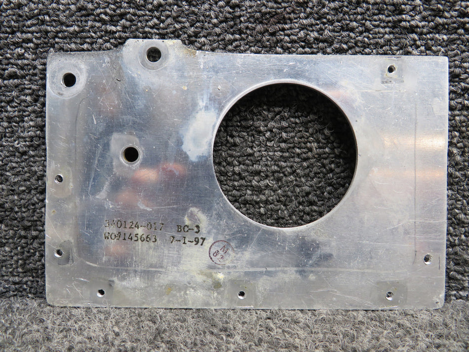 340124-017 Mooney M20M Upper Cabin Door Latch Plate
