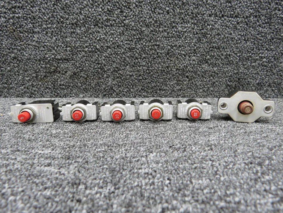 PSM-10N, PSM-15N, PSM-5N Klixon PSM Circuit Breakers Set of 6