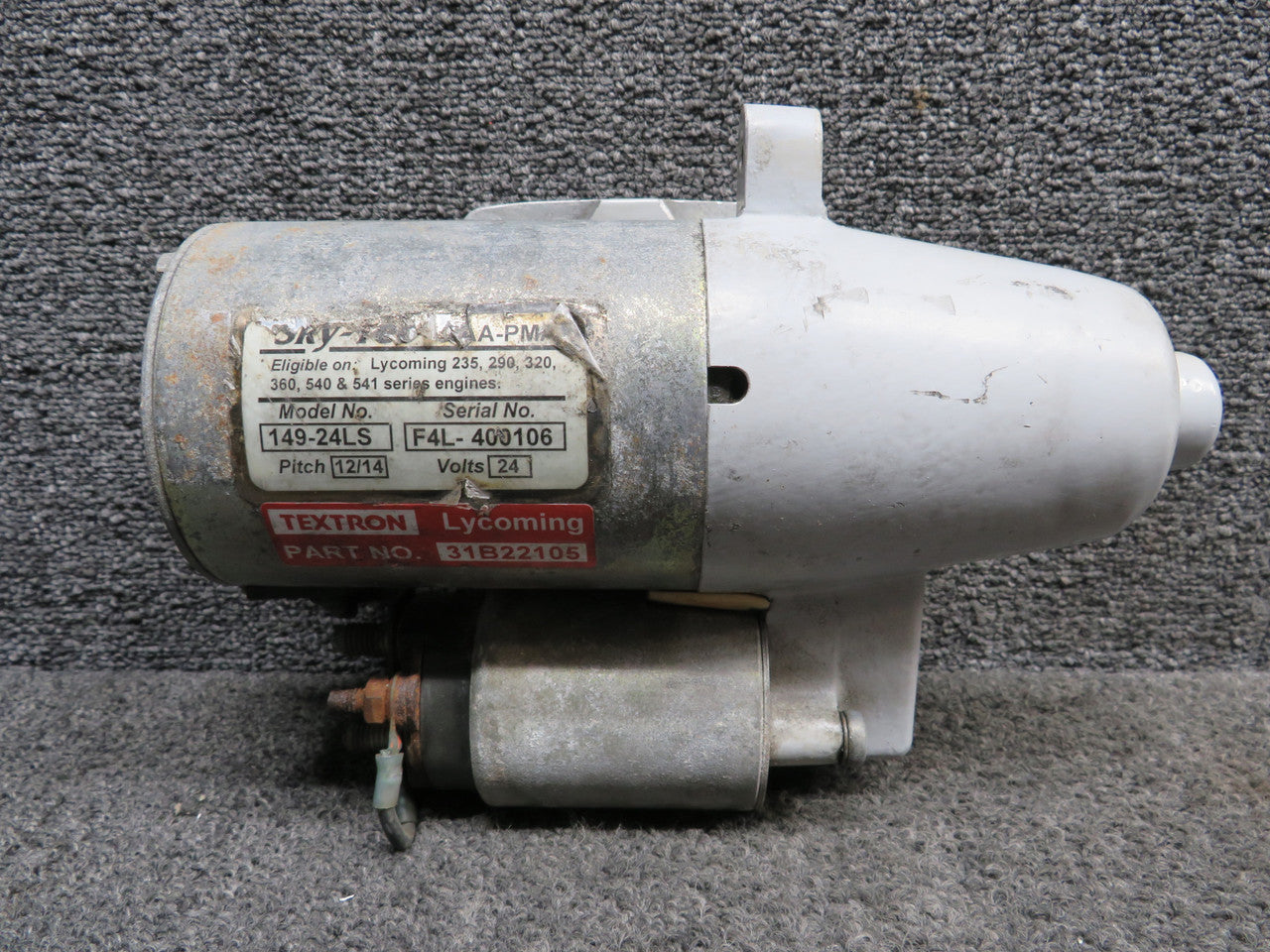 まりっぺ 149-24LS (Alt: 31B22105) Lycoming O-320-H2AD Sky-Tec Starter