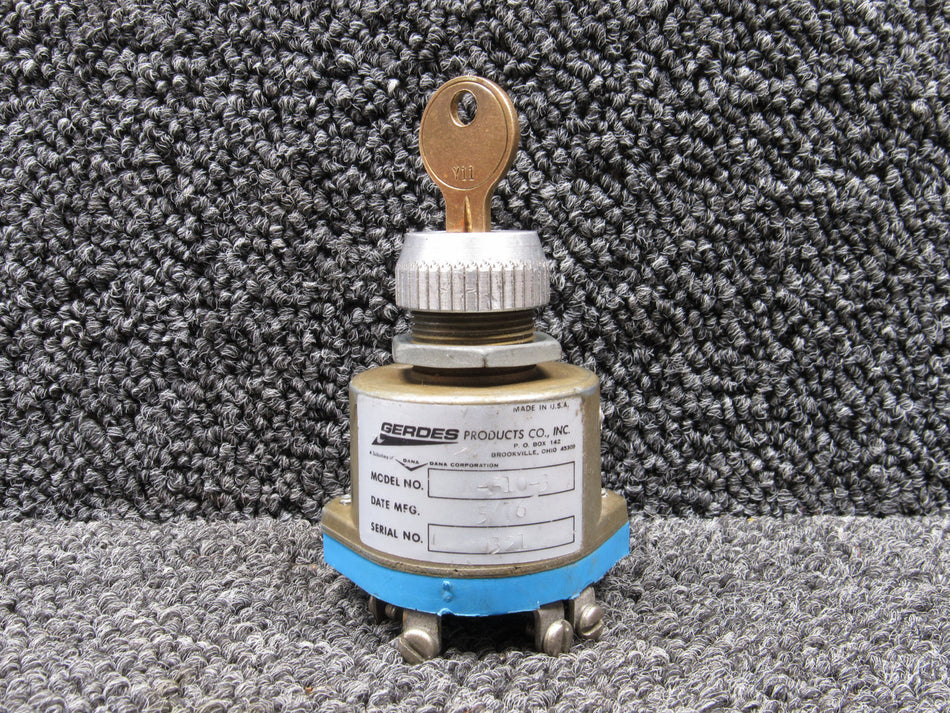 A-510-3 Gerdes Ignition Switch Assembly with Key