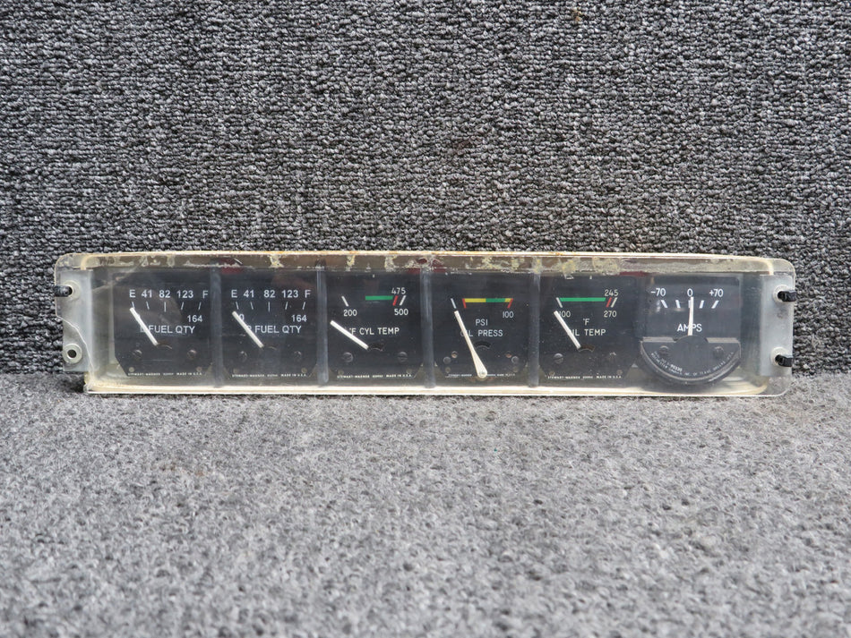 436410-P10 Stewart Warner Instrument Gauge Cluster Assembly (Damage)