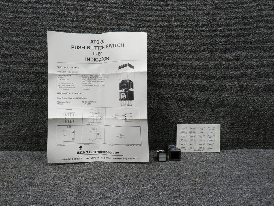 554-6231-411 Dialight Push Switch Kit (New Old Stock)