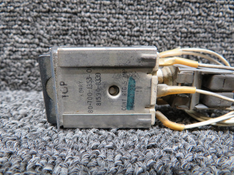 380-700-1353-001 (Alt: 81590-8339) Korry Master Warning Reset Annunciator Switch