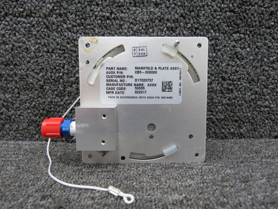 CB4-330845, CB5-000000 Avox Oxygen Cartridge Assembly with Manifold and Plate