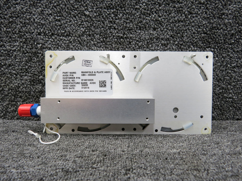CB4-330845, CB6-000000 Avox Dual Oxygen Cartridge Assembly with Manifold & Plate
