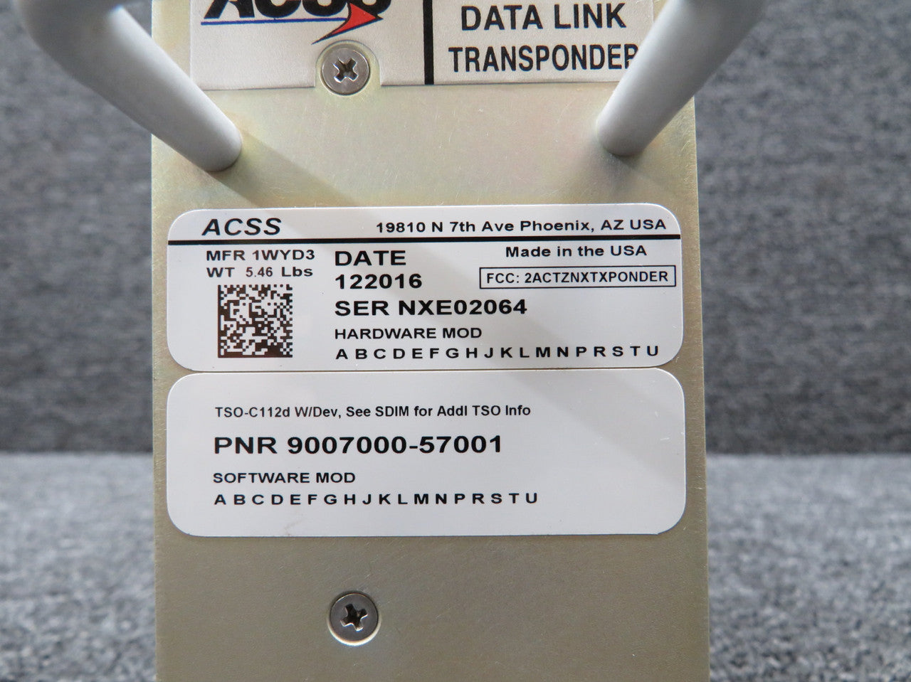 9007000-57001 ACSS NXT-700 Data Link Transponder – BAS Part Sales