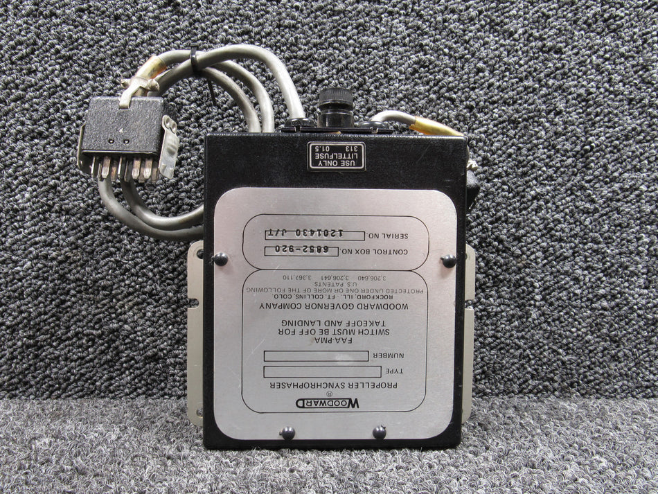 6852-920 (Use: 213784) Woodward Propeller Synchrophaser Control Box