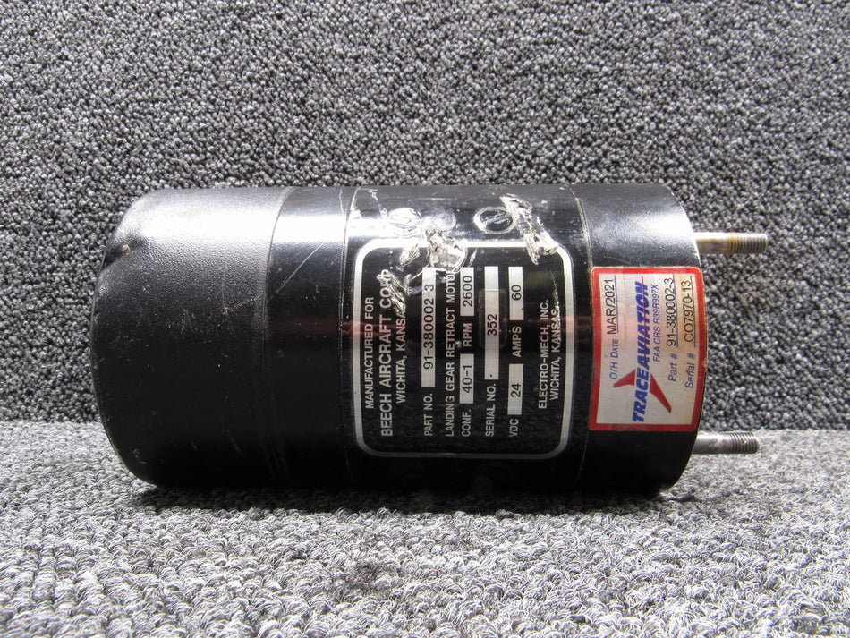 91-380002-3 (Conf: 40-1) Electro-Mech Landing Gear Retract Motor (Core)