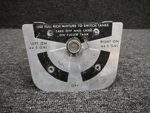 1205031-2 Cessna 210J Fuel Selector Bracket and Placard