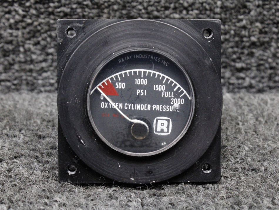 751-896 Piper PA32RT-300T Rajay Industries Oxygen Cylinder Pressure Gauge