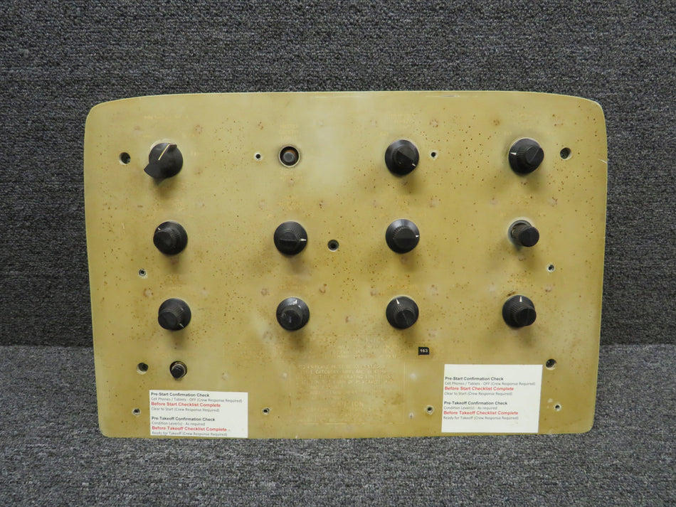 50-364308-677 Beechcraft King Air C90 Overhead Control Panel Assembly