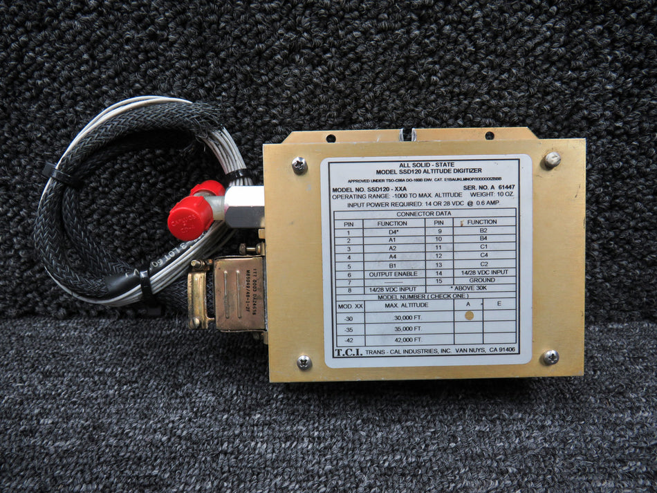 SSD120-30A Trans-Cal Industries Altitude Digitizer (Volts: 14-28, Amps: 0.6)