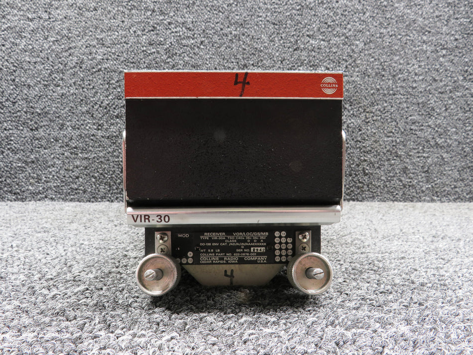 622-0876-001 Collins VIR-30A Receiver VOR/LOC/GS/MB with Mods