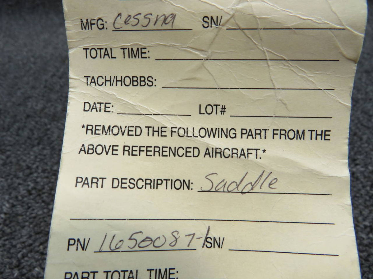 1650087-1 Cessna Saddle BAS Part Sales | Airplane Parts
