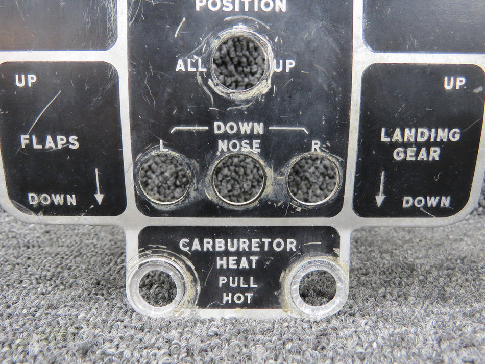 17861-003 Piper PA-23-150 Pedestal Control Placard