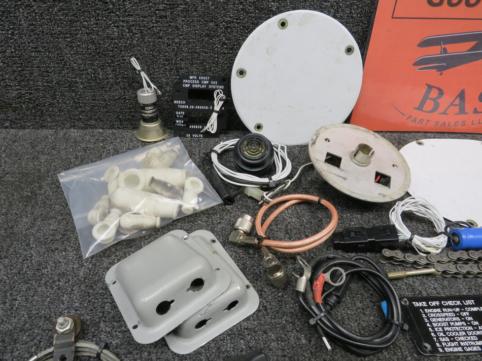 1997 Beechcraft A36 Goodie Bag with Switches, Lights, Plugs, Fuse Limiters, etc