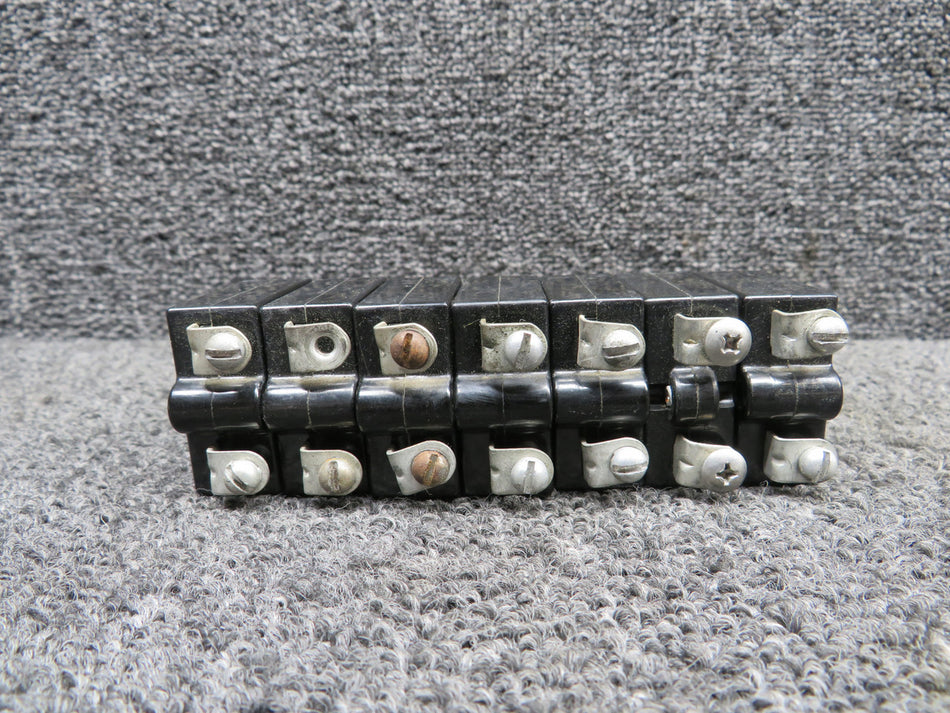 S-1360-5L Wood Electric Push Circuit Breaker Set of 7 (Amps: 5)