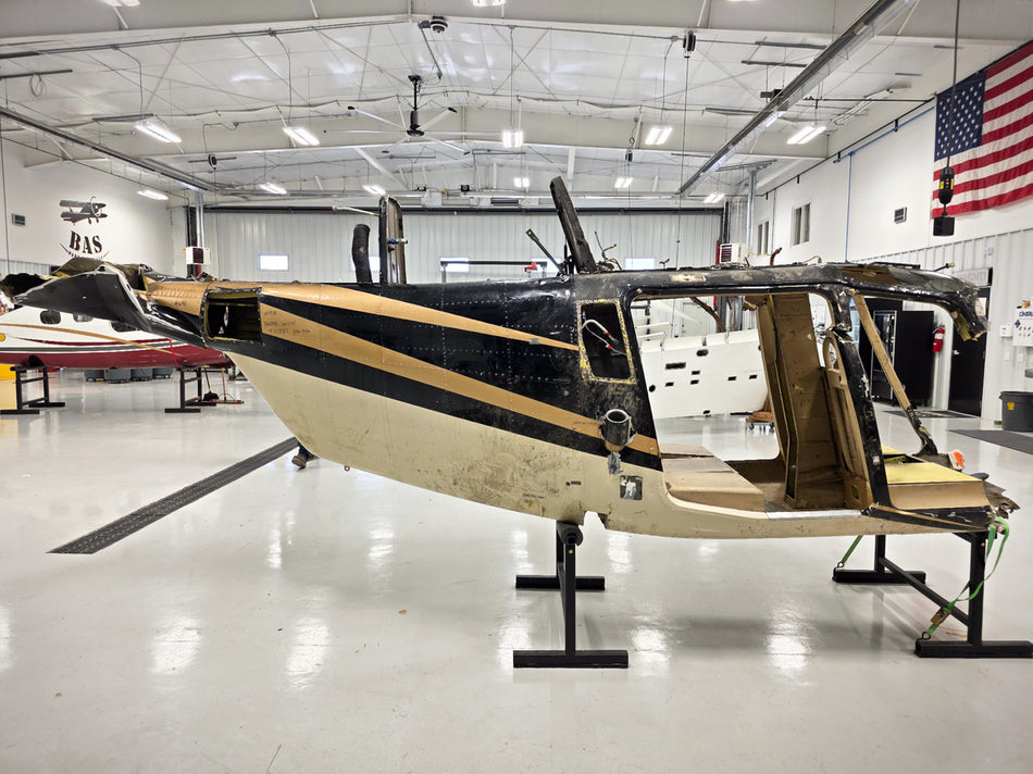 Bell 206B Fuselage with Bill of Sale, Data Tag, Airworthiness, and Logbooks
